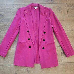 Bar III Women's Size XSmall Fuchsia Faux Double-Breasted Blazer, Chic & Sleek